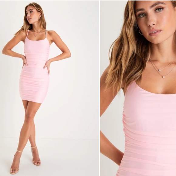 LULUS Date Night Sexy Wedding Cocktail Party Hoco Chic Mini Dress - Picture 3 of 6